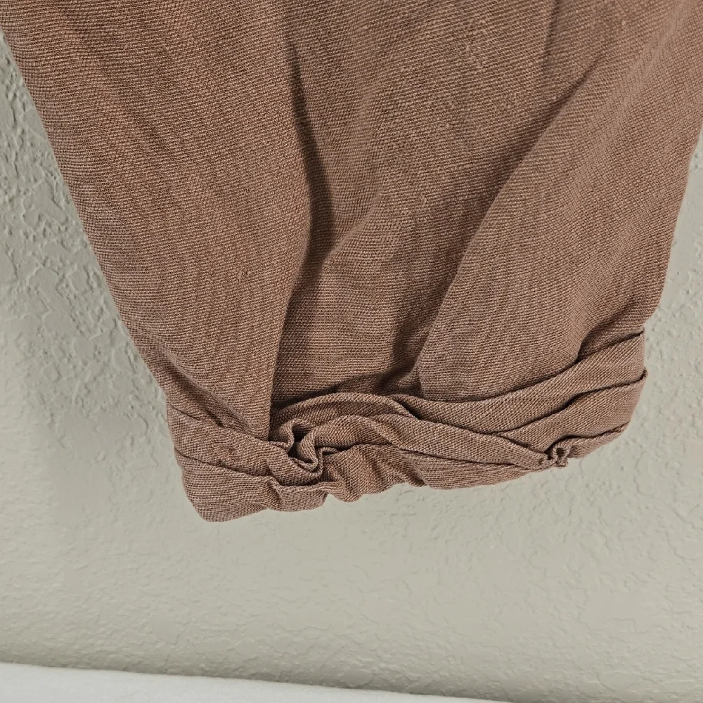 Wilfred Cropped Drawstring Ankle Pants in Taupe with Cream Tie Size 10